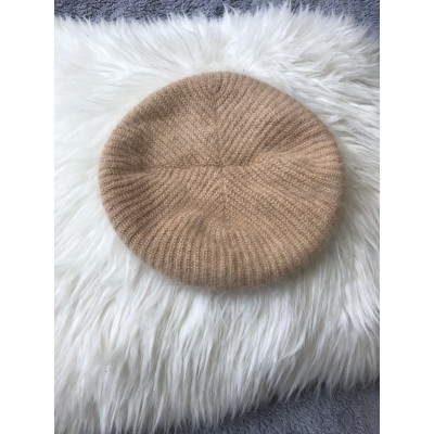 Aris ’s Beret Tan Beige Fluffy Fuzzy Soft Angora Wool Nylon Blend Fall Hat   eb-94245193